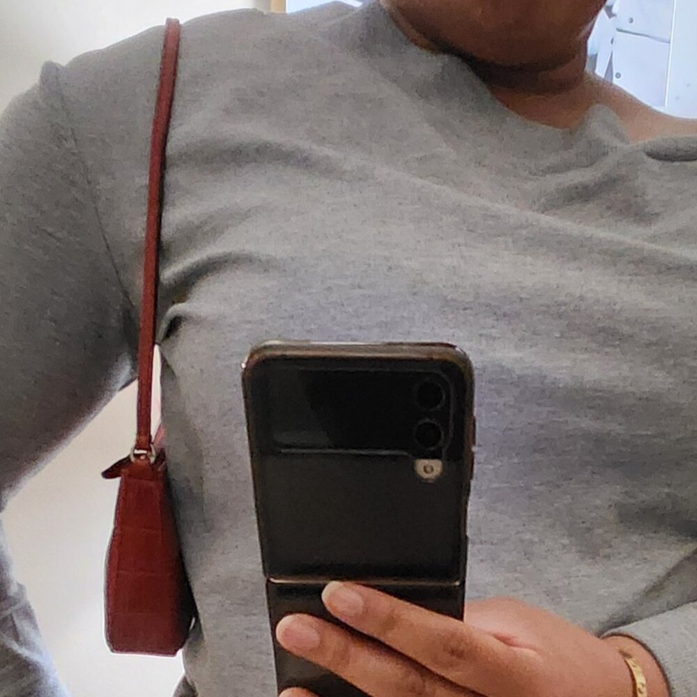 Vingage Red Croc Embossed Genuine Wilsons Leather Shoulder Bag